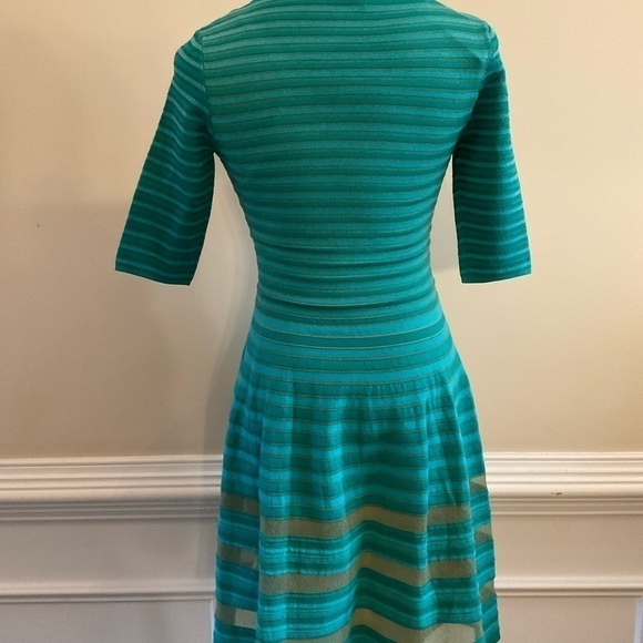 M Missoni Green Rib Stitch Fit Flare Short Dress Size: 38 XS - Picture 3 of 8